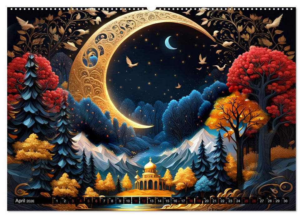 Zauberhafte Mondnächte (CALVENDO Premium Wandkalender 2026)