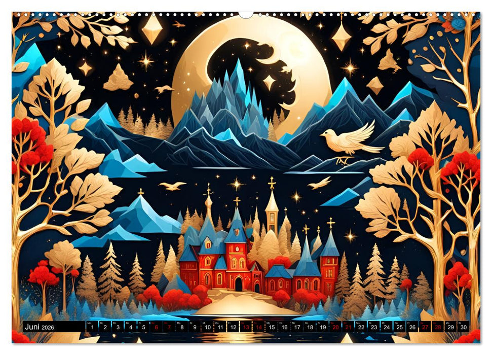 Zauberhafte Mondnächte (CALVENDO Premium Wandkalender 2026)