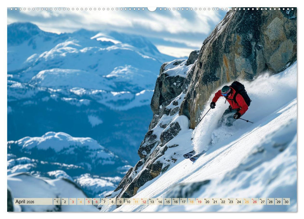 Skifahren - tolle Momente (CALVENDO Premium Wandkalender 2026)