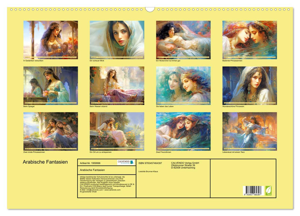 Arabische Fantasien (CALVENDO Wandkalender 2026)