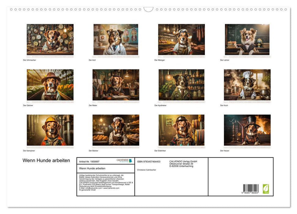 Wenn Hunde arbeiten (CALVENDO Wandkalender 2026)