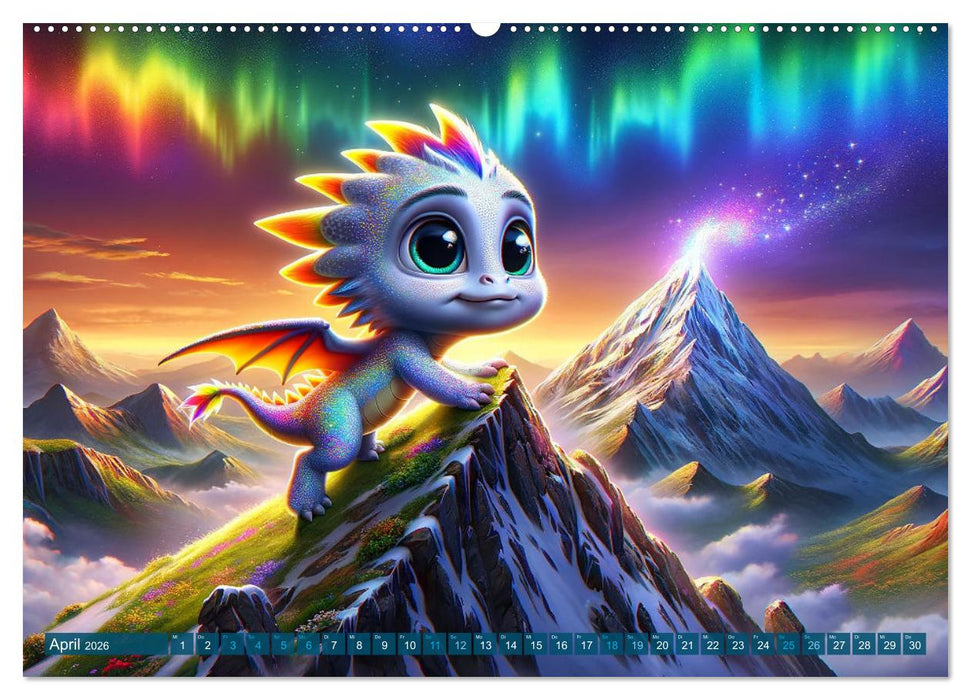 Drachenschwingen: Jahreszeiten im Drachenland (CALVENDO Premium Wandkalender 2026)