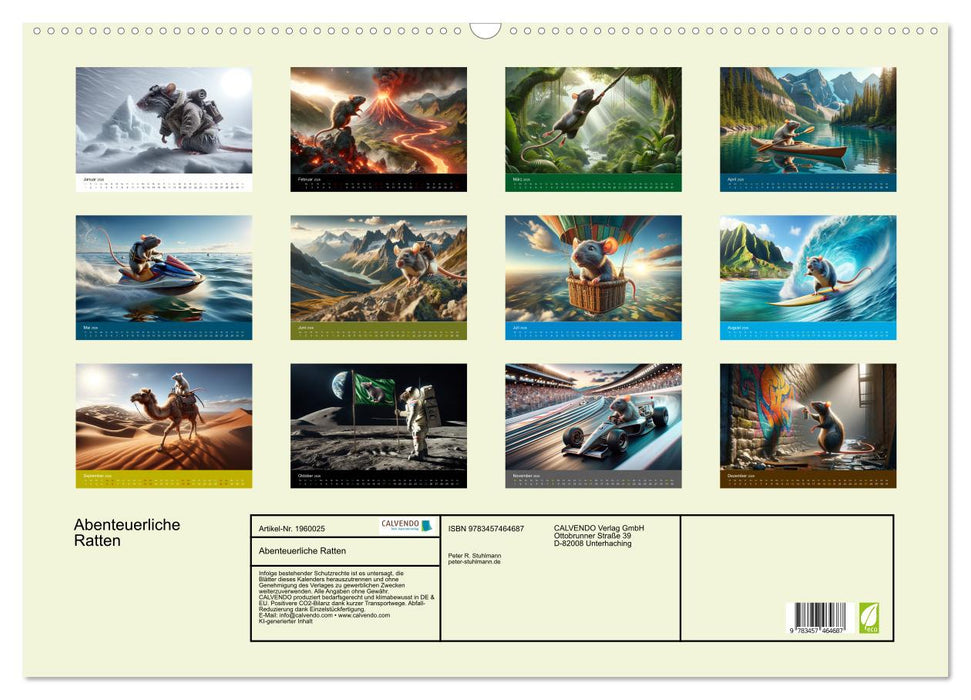 Abenteuerliche Ratten (CALVENDO Wandkalender 2026)