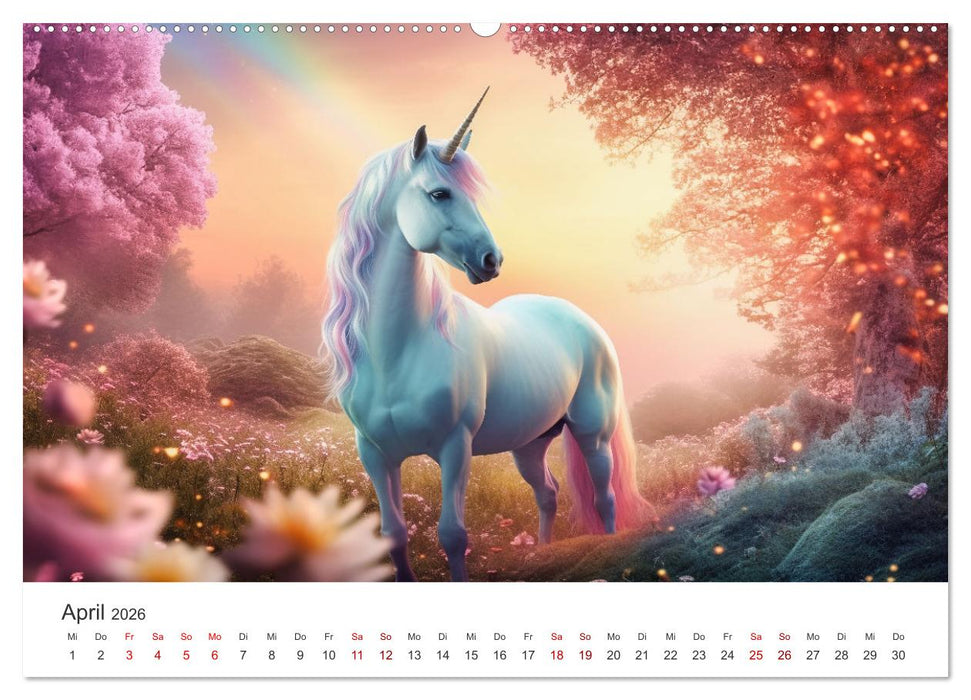 Magische Momente im Land der Einhörner (CALVENDO Wandkalender 2026)