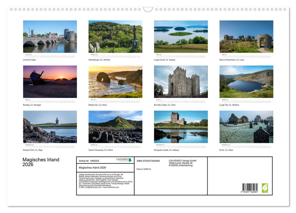 Magisches Irland 2026 (CALVENDO Wandkalender 2026)