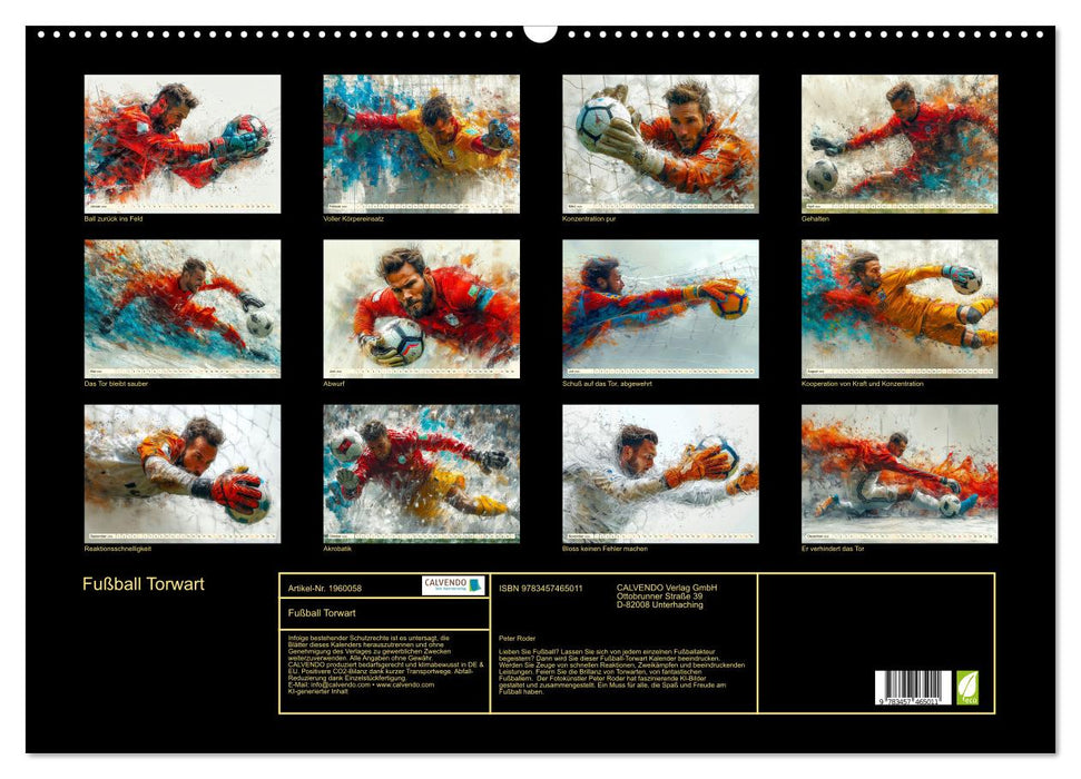 Fußball Torwart (CALVENDO Wandkalender 2026)