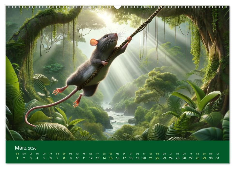 Abenteuerliche Ratten (CALVENDO Premium Wandkalender 2026)