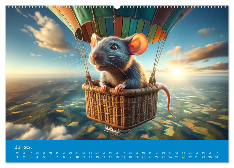 Abenteuerliche Ratten (CALVENDO Premium Wandkalender 2026)