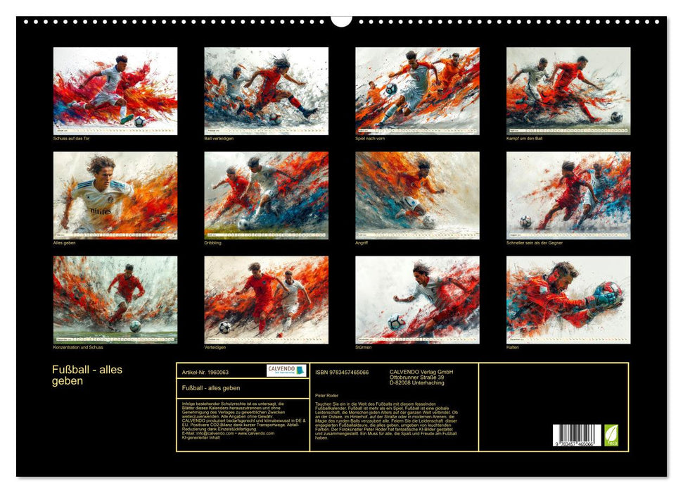 Fußball - alles geben (CALVENDO Wandkalender 2026)
