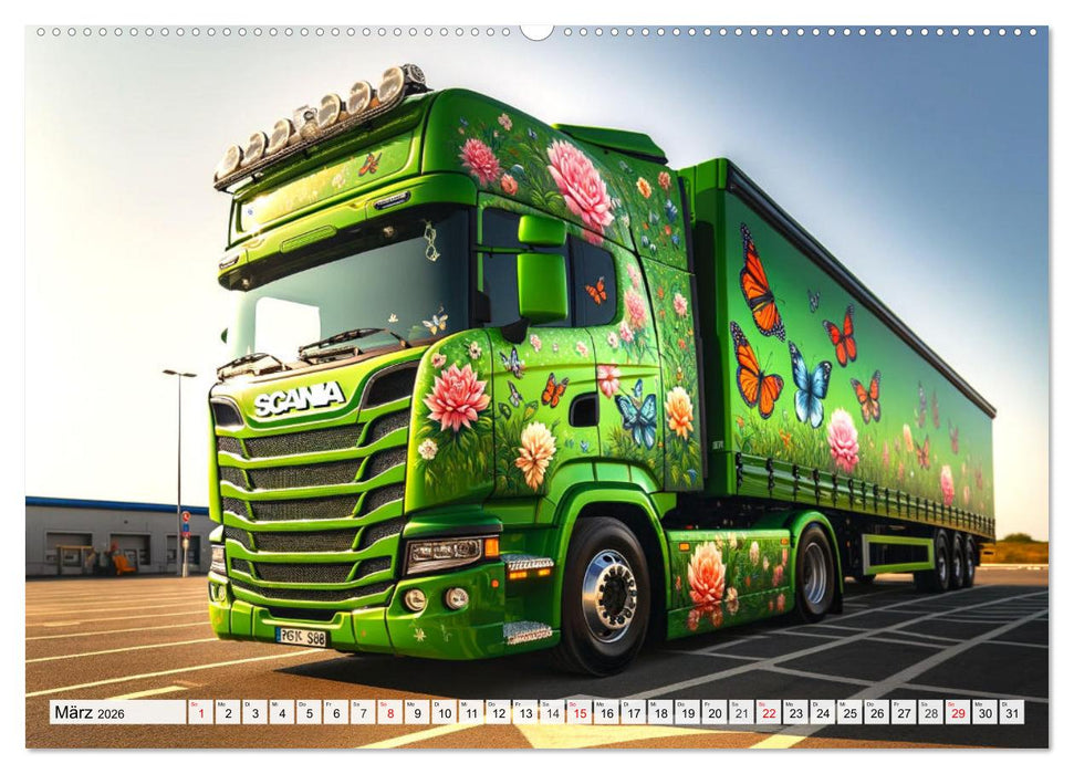 Faszination Truck: KI-Designs von Lack und Leistung (CALVENDO Wandkalender 2026)