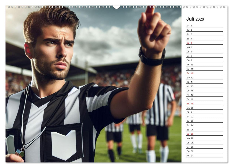 Fußball Highlights - Von der KI geschaffene Spielmomente (CALVENDO Premium Wandkalender 2026)