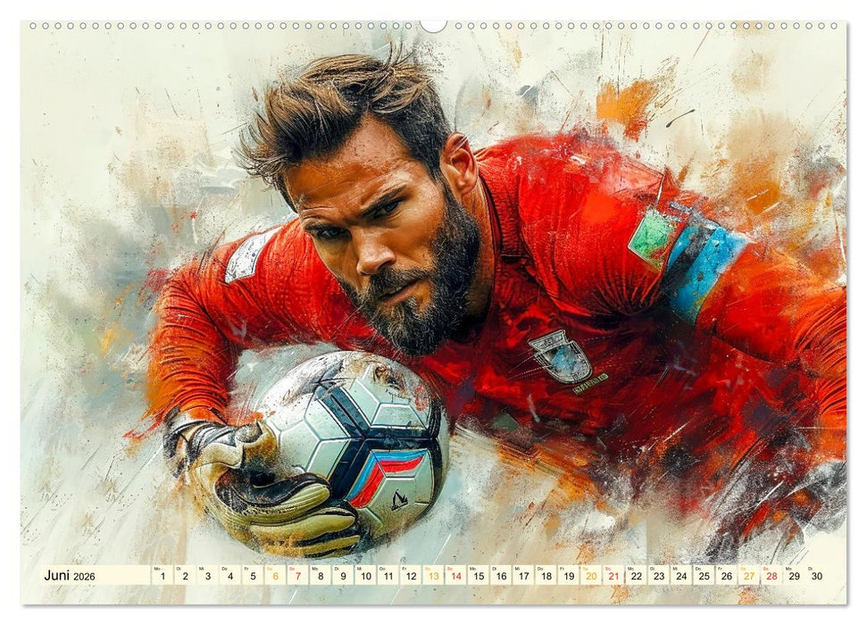 Fußball Torwart (CALVENDO Premium Wandkalender 2026)
