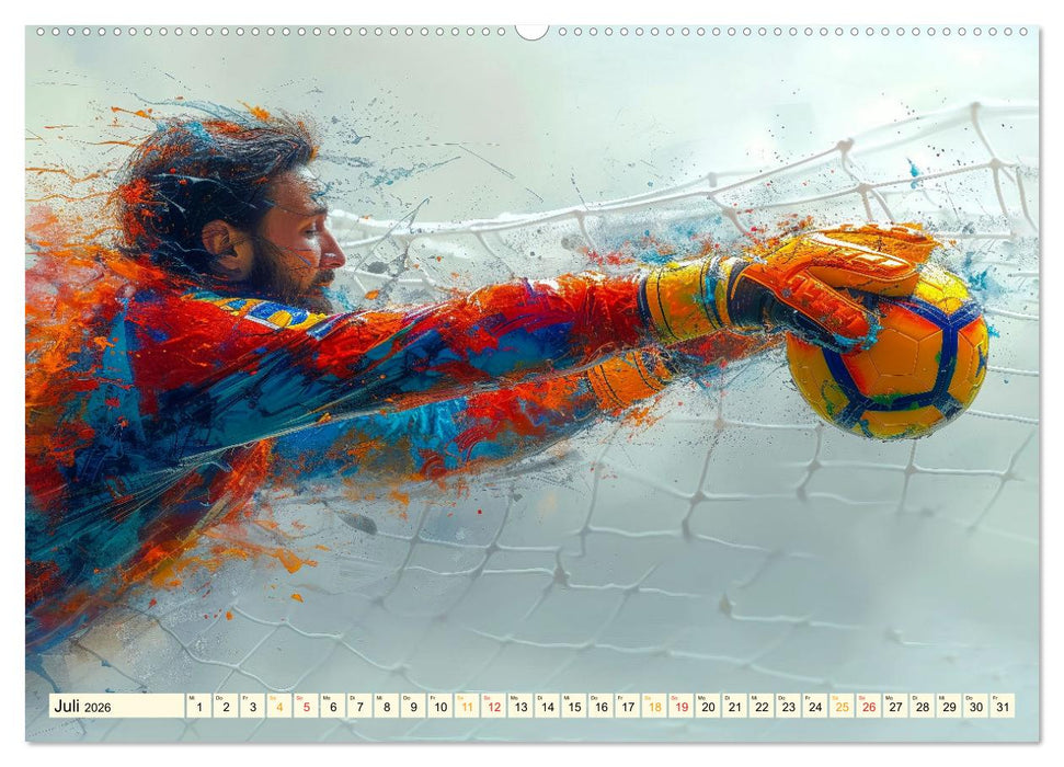 Fußball Torwart (CALVENDO Premium Wandkalender 2026)