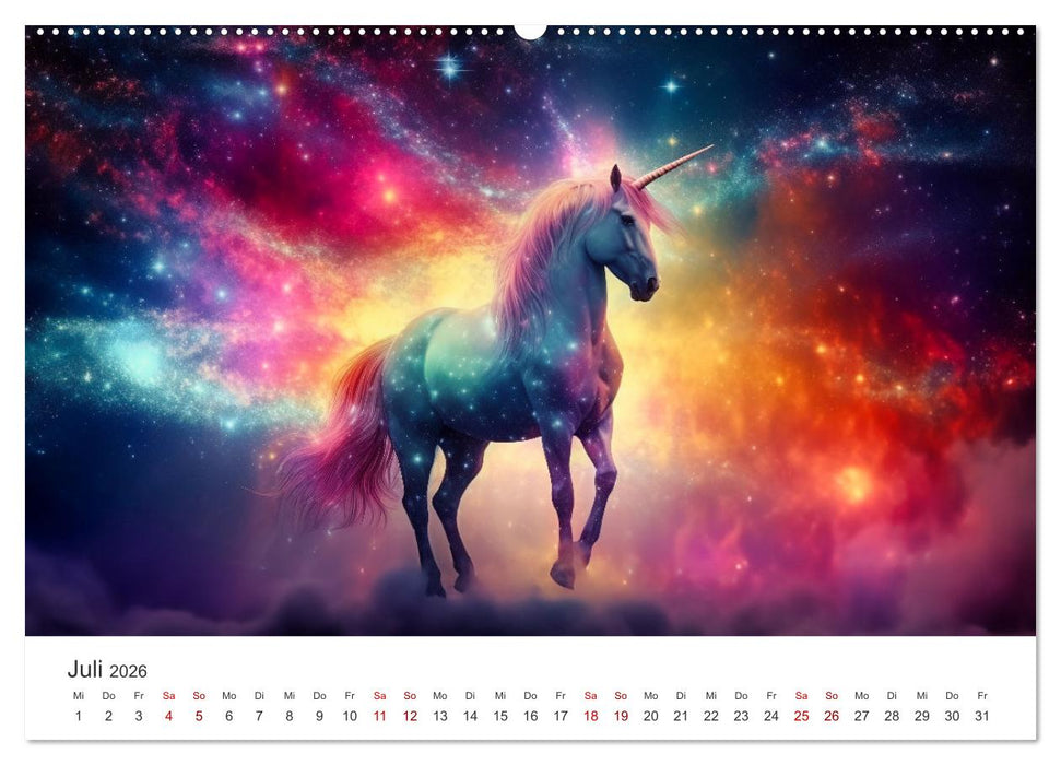 Magische Momente im Land der Einhörner (CALVENDO Premium Wandkalender 2026)
