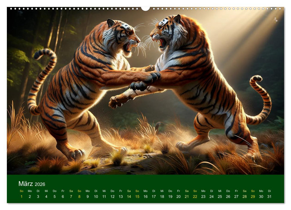 Majestätische Tiger (CALVENDO Wandkalender 2026)