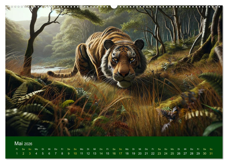 Majestätische Tiger (CALVENDO Wandkalender 2026)