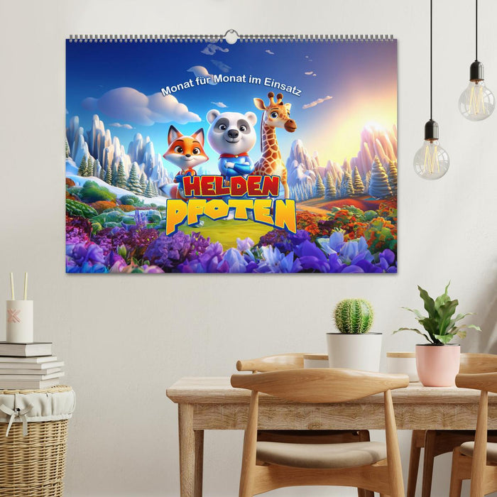 Heldenpfoten: Monat für Monat im Einsatz (CALVENDO Wandkalender 2026)