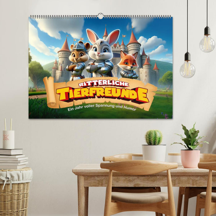 Ritterliche Tierfreunde: Ein Jahr voller Spannung und Humor (CALVENDO Wandkalender 2026)