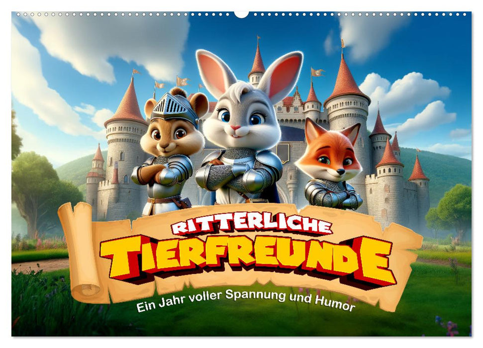 Ritterliche Tierfreunde: Ein Jahr voller Spannung und Humor (CALVENDO Wandkalender 2026)