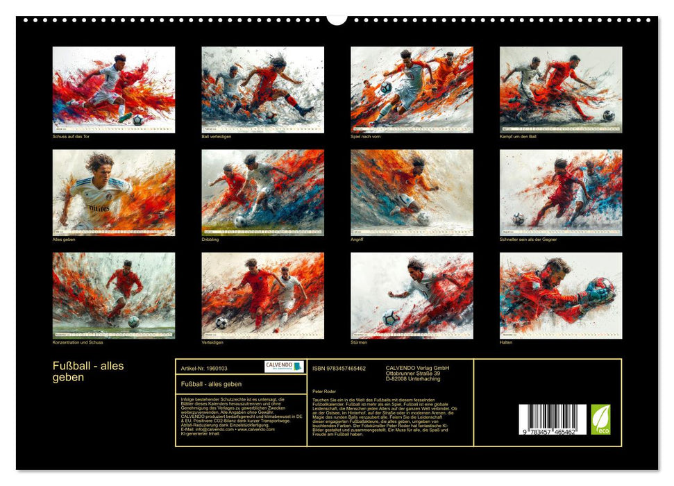 Fußball - alles geben (CALVENDO Premium Wandkalender 2026)