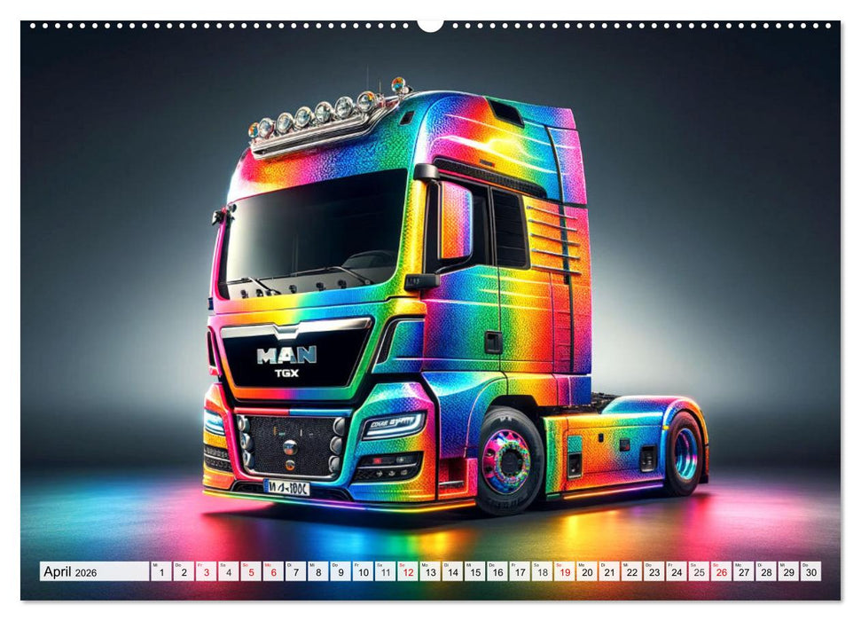 Faszination Truck: KI-Designs von Lack und Leistung (CALVENDO Premium Wandkalender 2026)