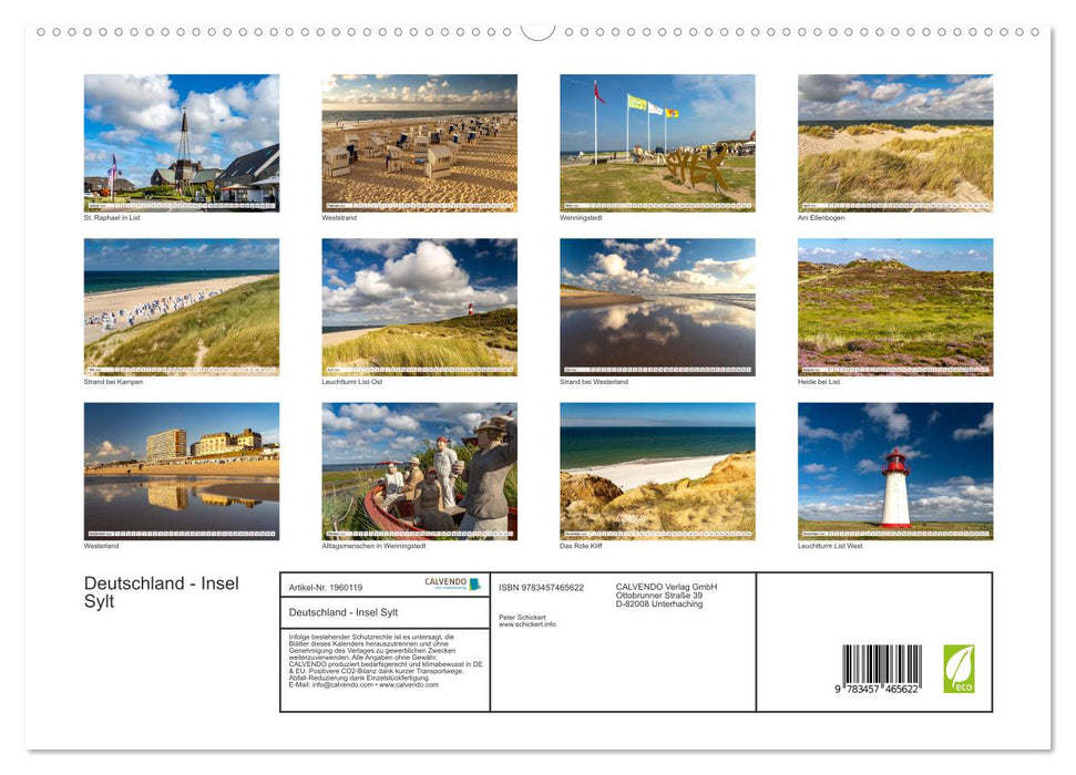 Deutschland - Insel Sylt (CALVENDO Premium Wandkalender 2026)