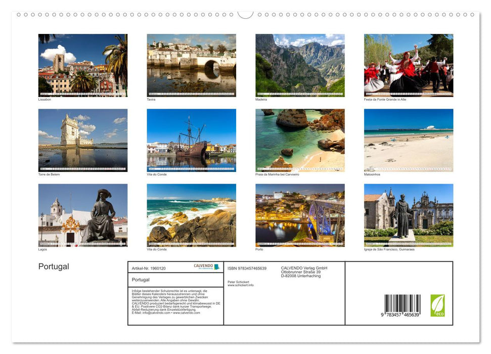 Portugal (CALVENDO Premium Wandkalender 2026)
