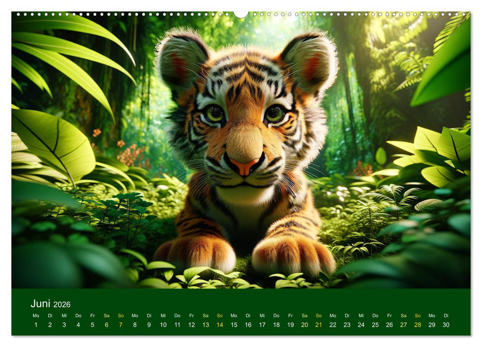 Majestätische Tiger (CALVENDO Premium Wandkalender 2026)