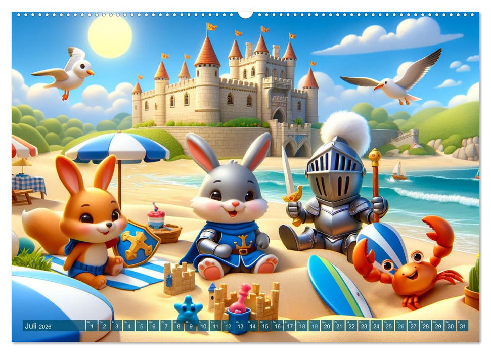 Ritterliche Tierfreunde: Ein Jahr voller Spannung und Humor (CALVENDO Premium Wandkalender 2026)