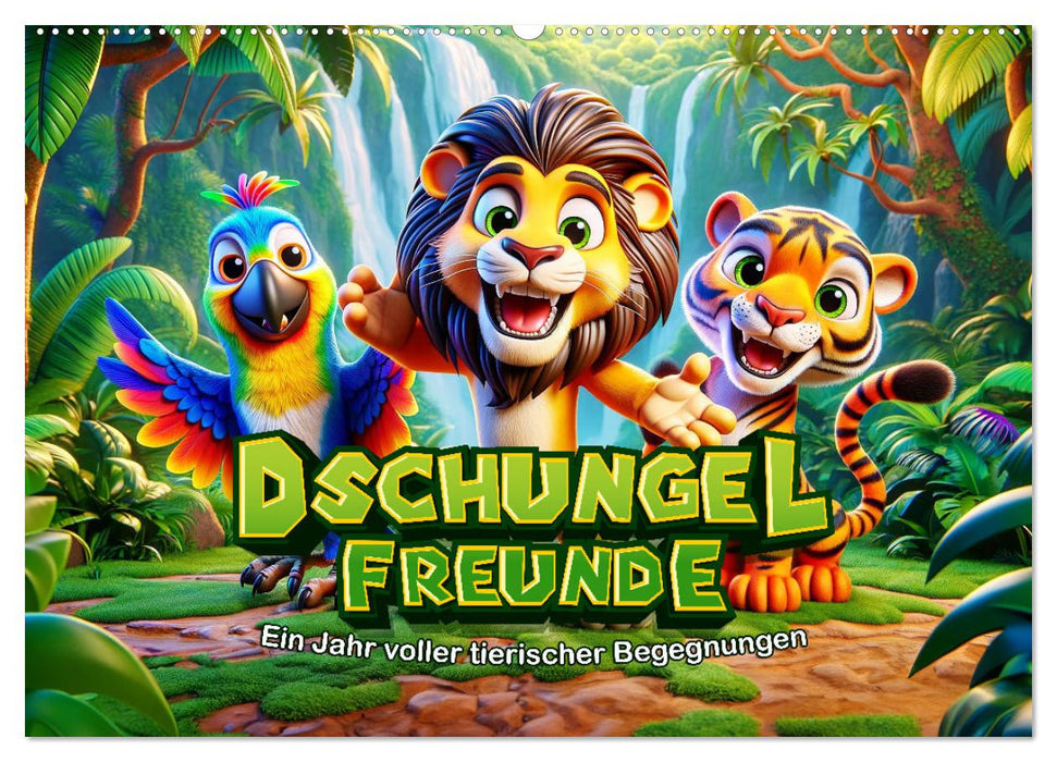 Dschungel-Freunde: Ein Jahr voller tierischer Begegnungen (CALVENDO Wandkalender 2026)
