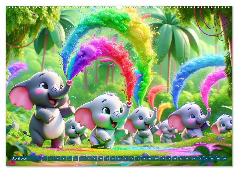 Dschungel-Freunde: Ein Jahr voller tierischer Begegnungen (CALVENDO Wandkalender 2026)