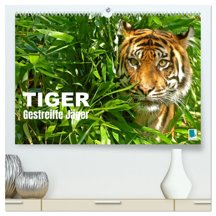 Tiger: Gestreifte Jäger (CALVENDO Premium Wandkalender 2026)