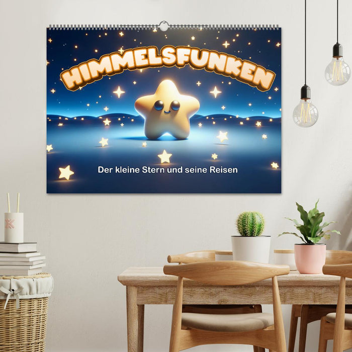 Himmelsfunken: Der kleine Stern und seine Reisen (CALVENDO Wandkalender 2026)