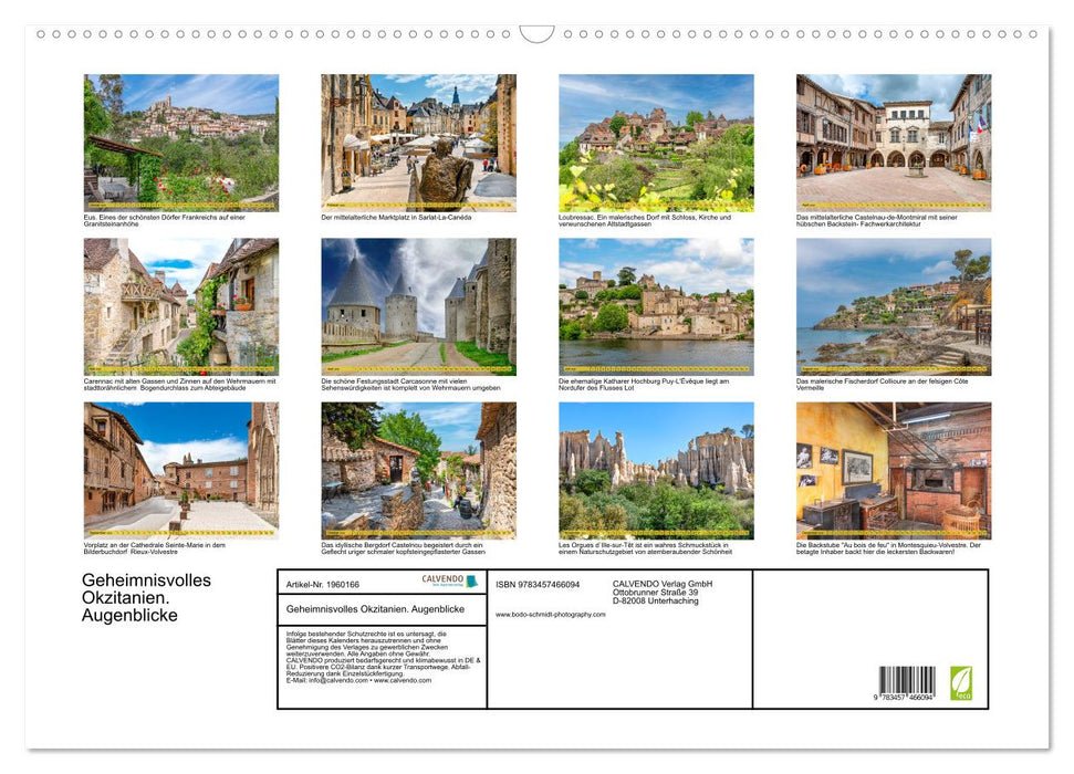 Geheimnisvolles Okzitanien. Augenblicke (CALVENDO Wandkalender 2026)
