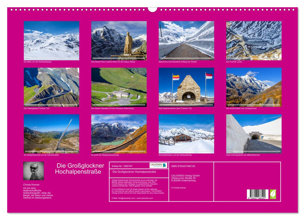 Die Großglockner Hochalpenstraße (CALVENDO Wandkalender 2026)