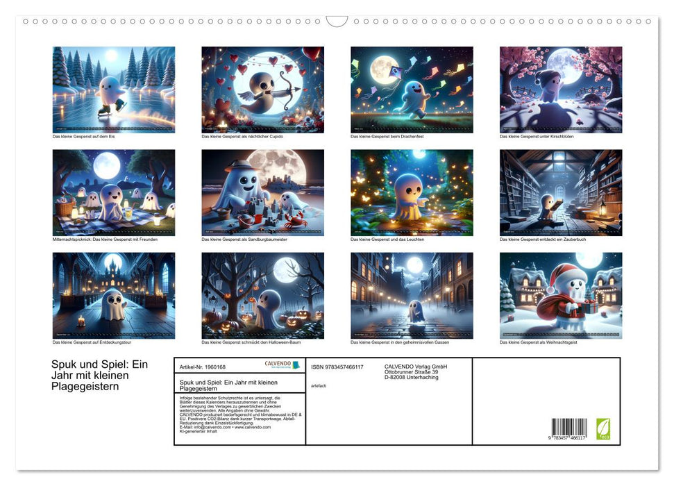 Spuk und Spiel: Ein Jahr mit kleinen Plagegeistern (CALVENDO Wandkalender 2026)