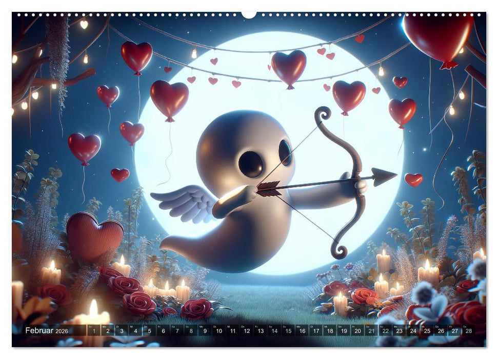 Spuk und Spiel: Ein Jahr mit kleinen Plagegeistern (CALVENDO Wandkalender 2026)