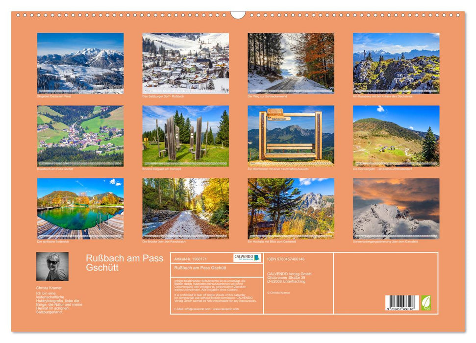 Rußbach am Pass Gschütt (CALVENDO Wandkalender 2026)