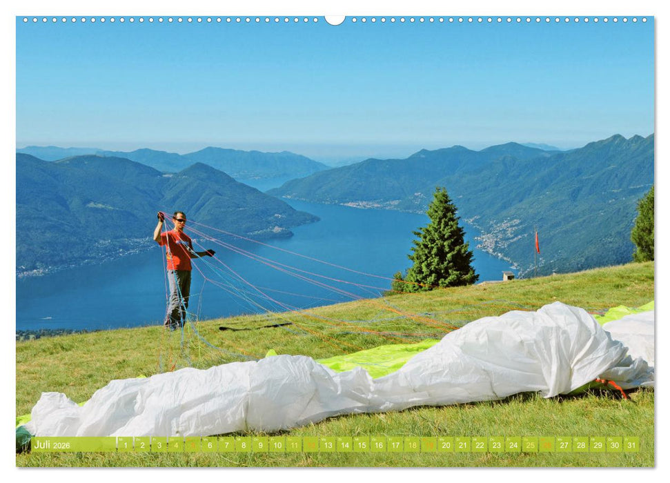Wunderbares Tessin: Mediterranes Klima und italienisches Flair (CALVENDO Premium Wandkalender 2026)