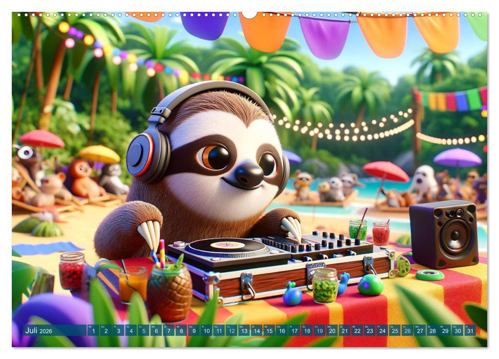 Dschungel-Freunde: Ein Jahr voller tierischer Begegnungen (CALVENDO Premium Wandkalender 2026)