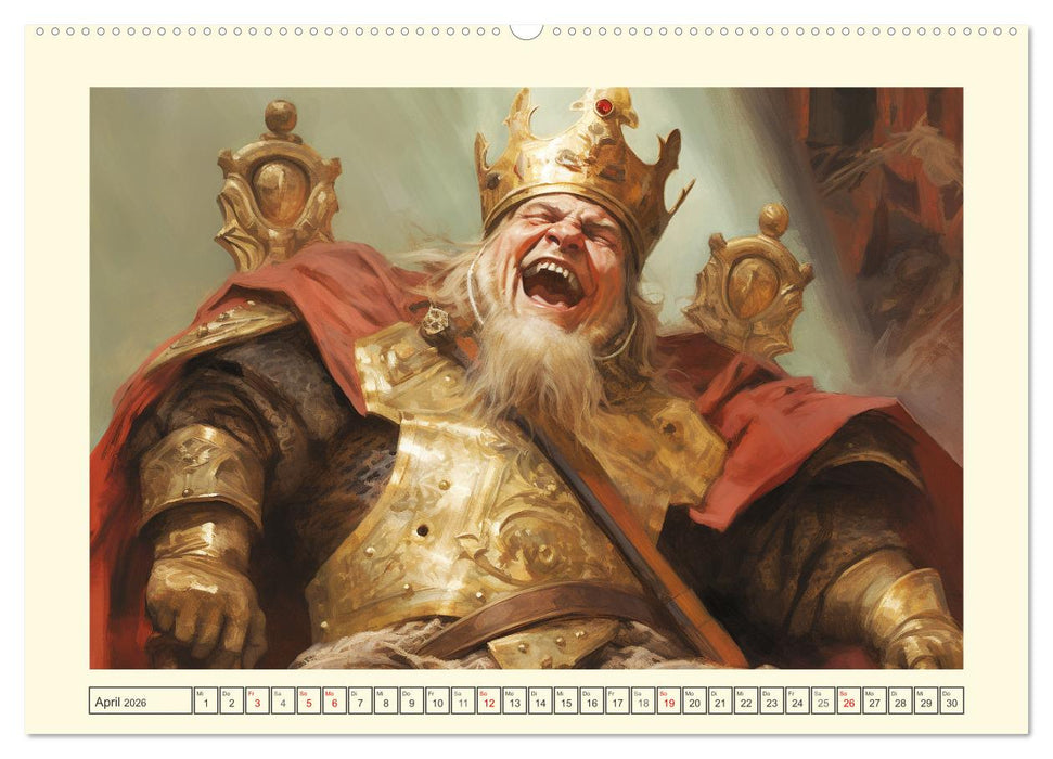 Das lachende Mittelalter. Spaß und Schenkelklopfer gab es schon immer! (CALVENDO Premium Wandkalender 2026)