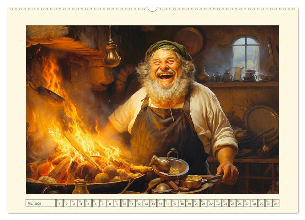 Das lachende Mittelalter. Spaß und Schenkelklopfer gab es schon immer! (CALVENDO Premium Wandkalender 2026)