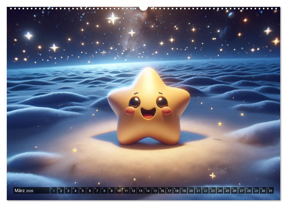Himmelsfunken: Der kleine Stern und seine Reisen (CALVENDO Premium Wandkalender 2026)
