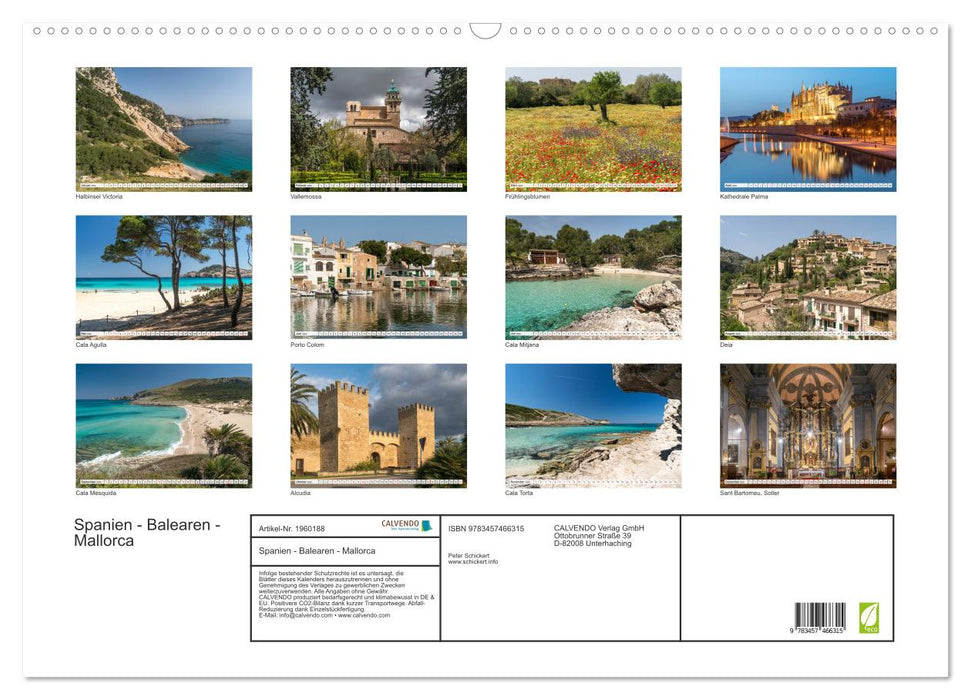 Spanien - Balearen - Mallorca (CALVENDO Wandkalender 2026)