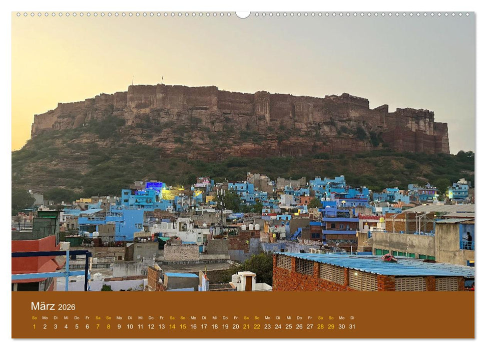 Jodhpur: Die blaue Stadt in Indien (CALVENDO Wandkalender 2026)