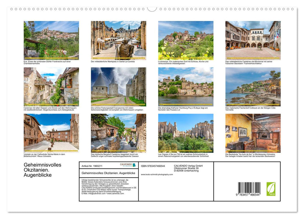 Geheimnisvolles Okzitanien. Augenblicke (CALVENDO Premium Wandkalender 2026)