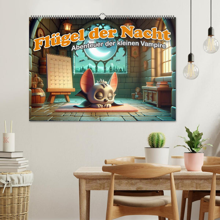 Flügel der Nacht: Abenteuer der kleinen Vampire (CALVENDO Wandkalender 2026)