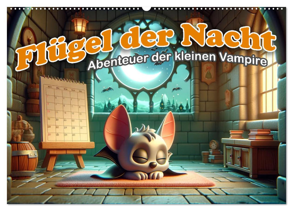 Flügel der Nacht: Abenteuer der kleinen Vampire (CALVENDO Wandkalender 2026)