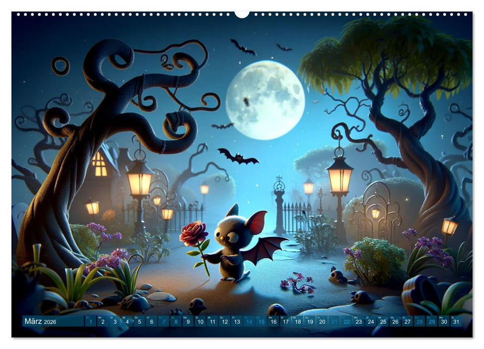 Flügel der Nacht: Abenteuer der kleinen Vampire (CALVENDO Wandkalender 2026)