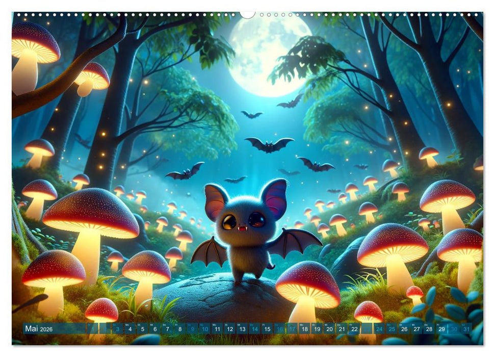 Flügel der Nacht: Abenteuer der kleinen Vampire (CALVENDO Wandkalender 2026)